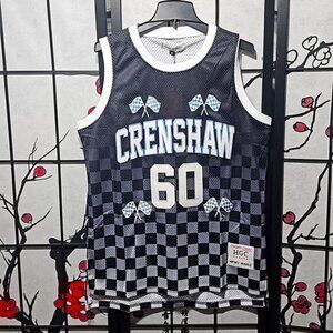Nipsey Hussle Crenshaw LA Legend Checkered Basketball Jersey Size Medium NWT